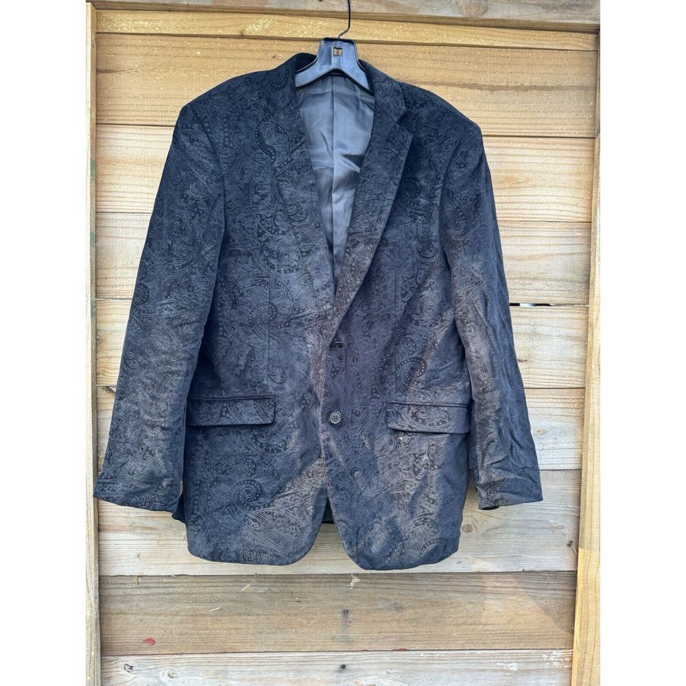 Madison Modern Fit Men's 40 R Blazer 2-Button Suit Jacket Coat Paisley Print